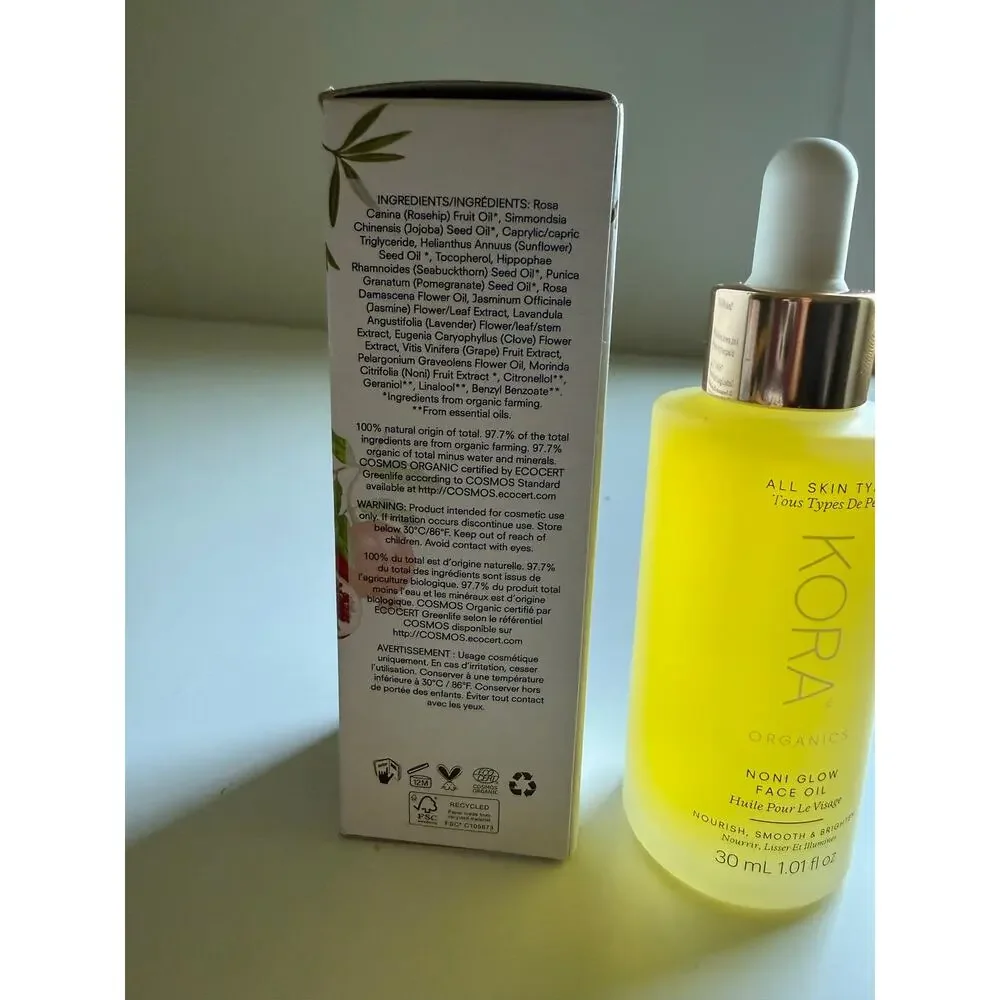 $78 New KORA Organics Noni Glow Face Oil 30ml Full Size Brightening Hydrating